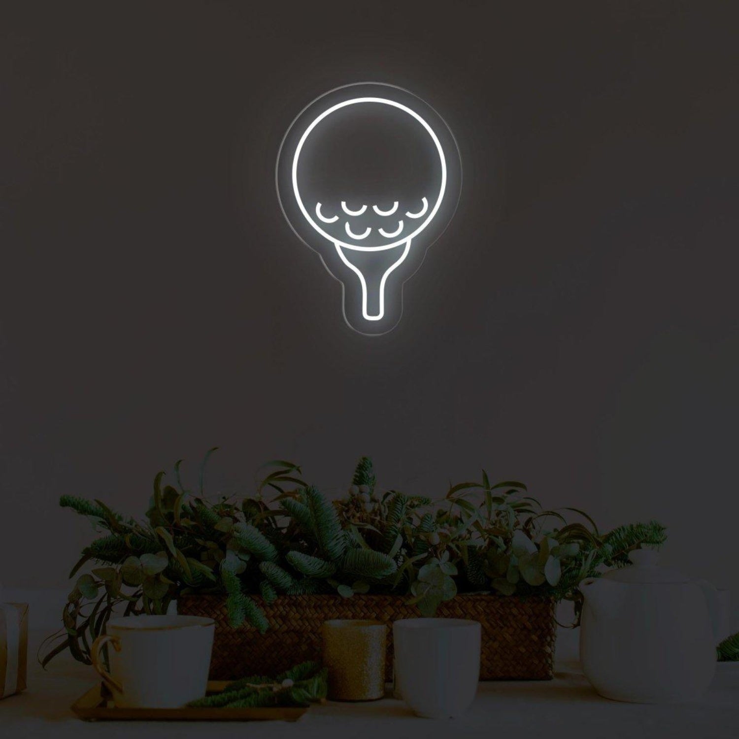 White Tennis Racket Led Neon Sign For Sports Bar Gym Wall Decor | Shineneon