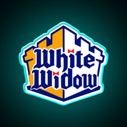 White Widow Hemp Inspired Green Leaf Led Neon Sign Rgb Color
