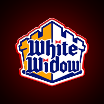 White Widow Hemp Inspired Green Leaf Led Neon Sign Rgb Color