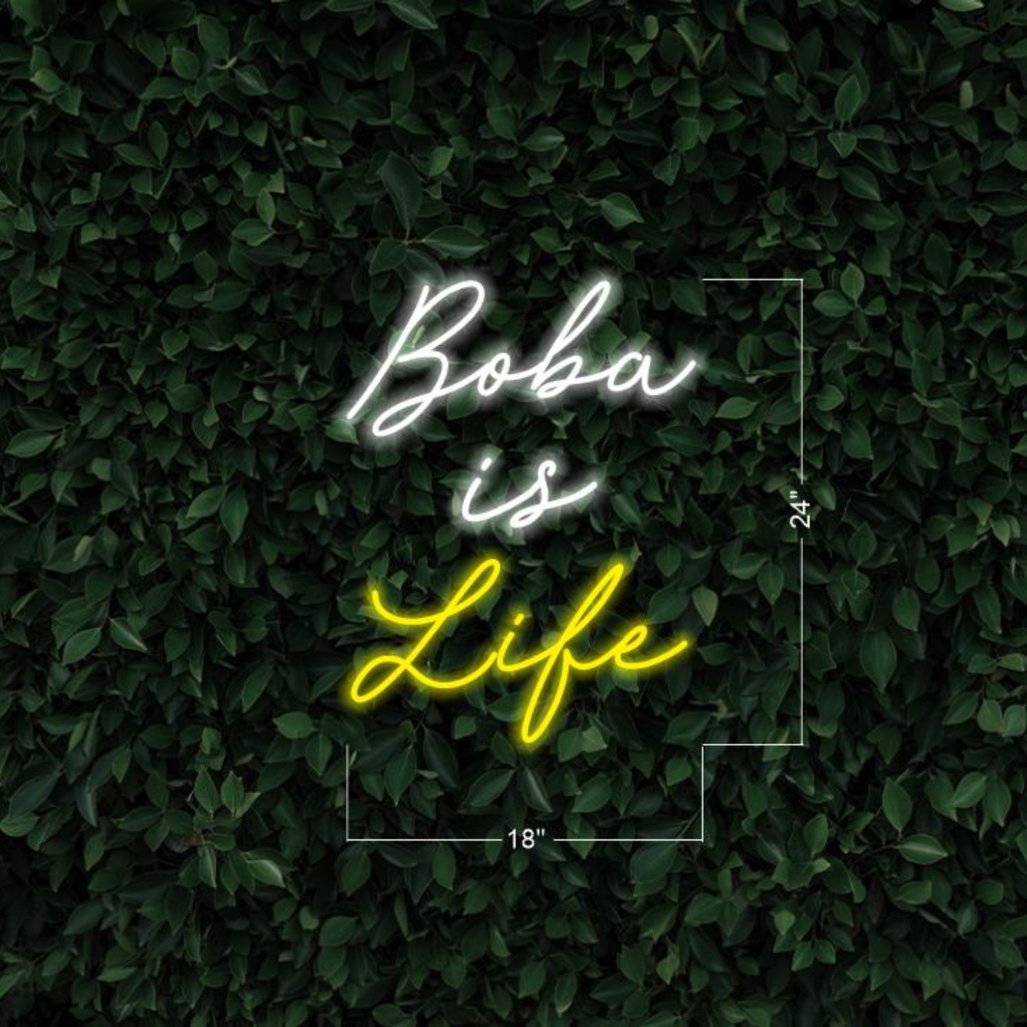 White-Yellow Boba Is Life Led Neon Sign For Cafe Home Decor-1 | Shineneon