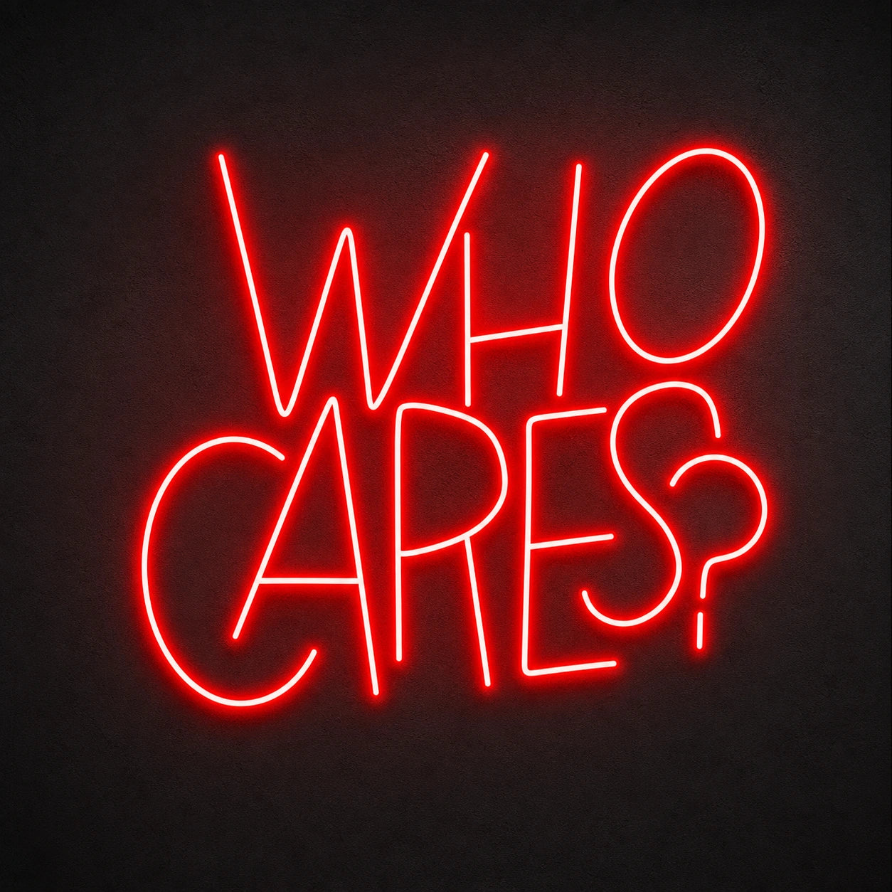 Who Cares LED Neon Sign main product image