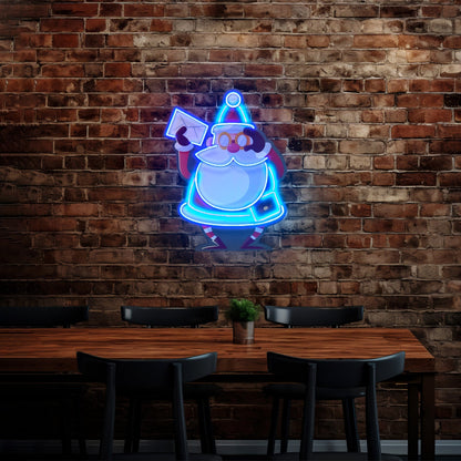 Who Is Next Santa Christmas Led Neon Acrylic Artwork For Sale - Shineneon