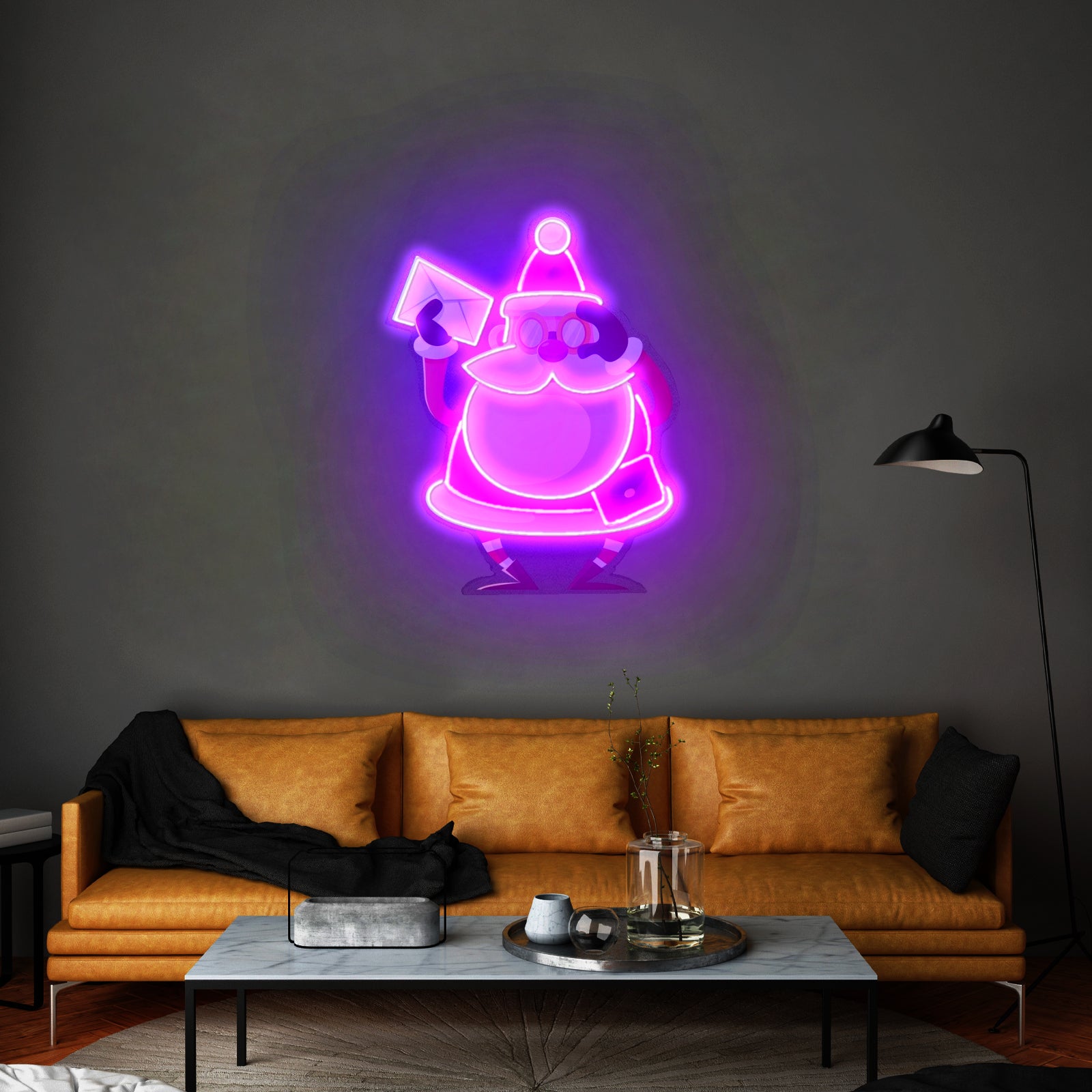 Who Is Next Santa Christmas Led Neon Acrylic Artwork For Sale