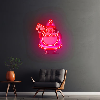 Who Is Next - Santa Christmas Led Neon Acrylic Artwork For Sale