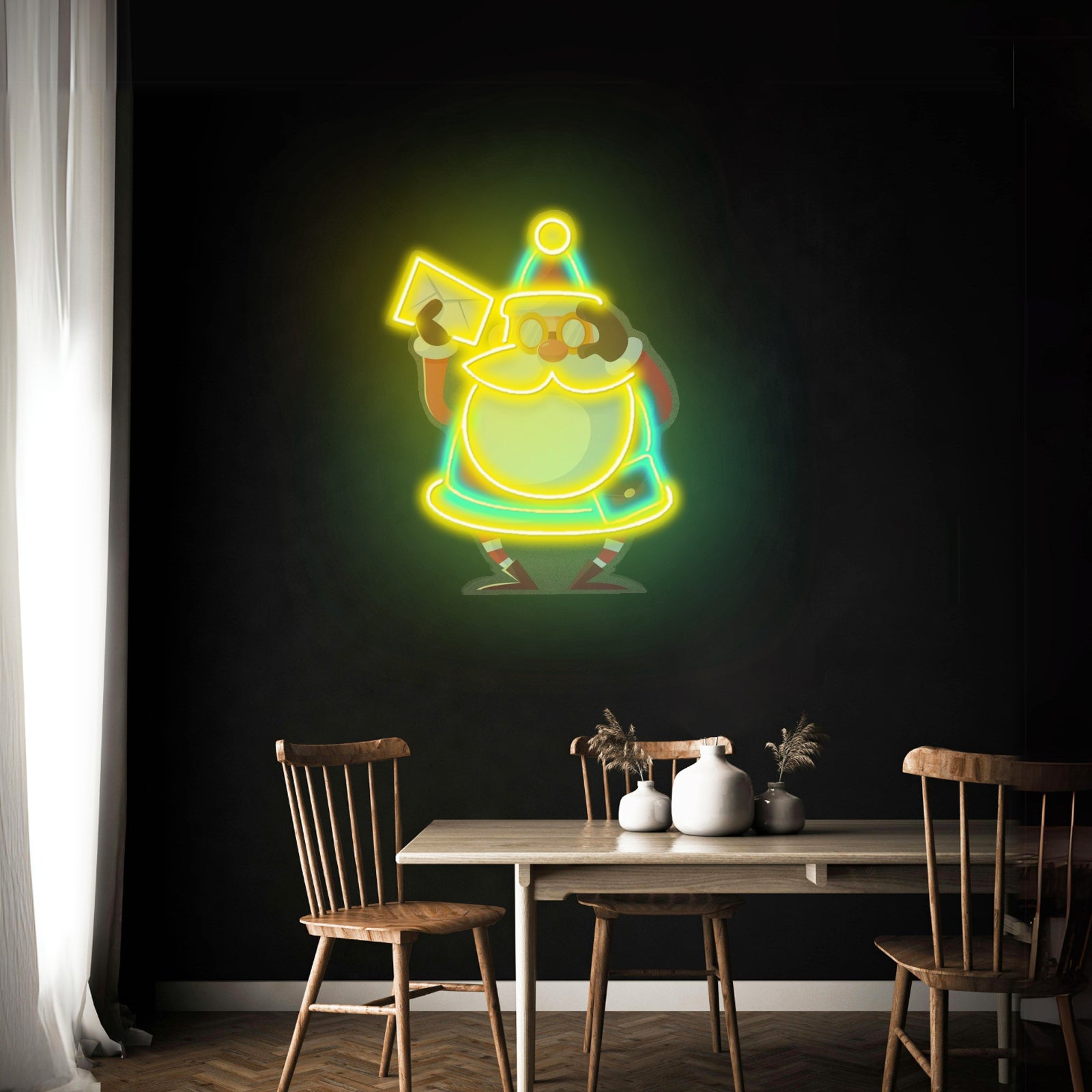 Who Is Next Santa Christmas Led Neon Acrylic Artwork For Sale