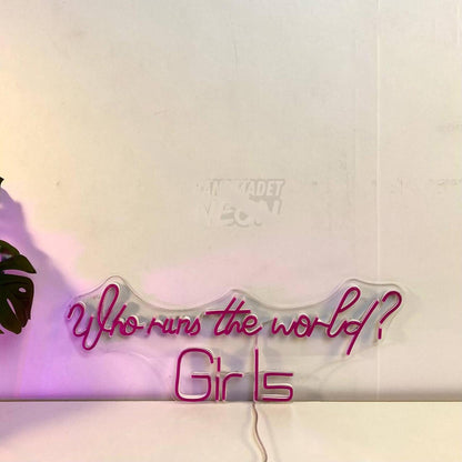 Who Runs The World Girls Led Neon Sign Nail Salon Led Neon Sign | Shineneon
