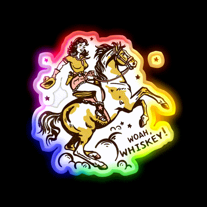 Whoa Whiskey Drink Bar Led Neon Sign Rgb Color