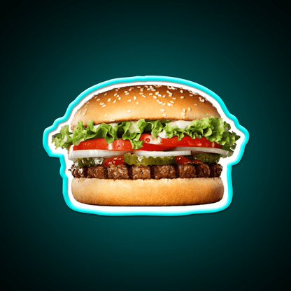 Whopper Fast Food Led Neon Sign For Burger Place Rgb Color - Shineneon