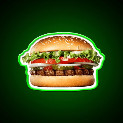 Whopper Fast Food Led Neon Sign For Burger Place Rgb Color - Shineneon