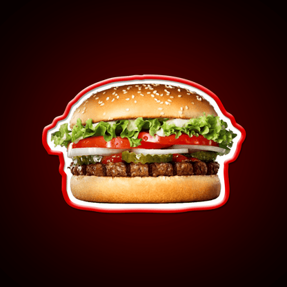 Whopper Fast Food Led Neon Sign For Burger Place Rgb Color - Shineneon