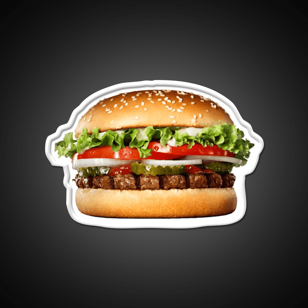 Whopper Fast Food Led Neon Sign For Burger Place Rgb Color - Shineneon