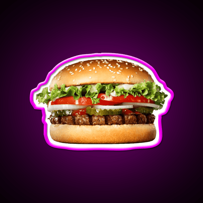 Whopper Fast Food Led Neon Sign For Burger Place Rgb Color - Shineneon