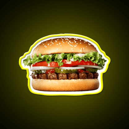 Whopper Fast Food Led Neon Sign For Burger Place Rgb Color - Shineneon