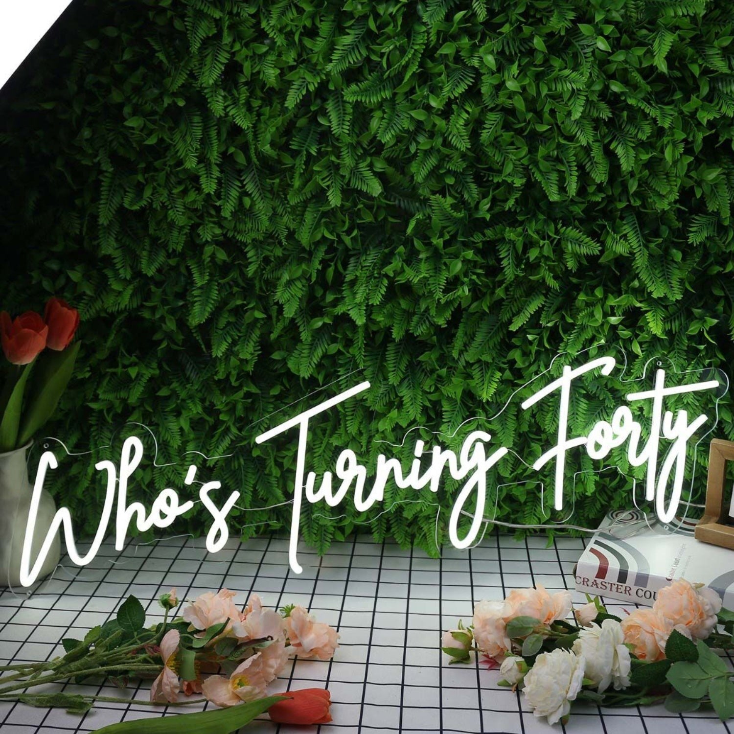 Whos Turning Forty White Led Neon Sign - Shineneon