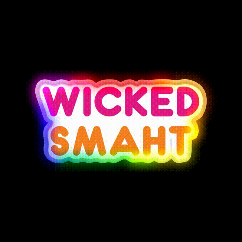 Wicked Smaht Dunkin Donuts Fast Food Led Neon Sign For Burger Place Rgb Color - LED neon sign close-up detail