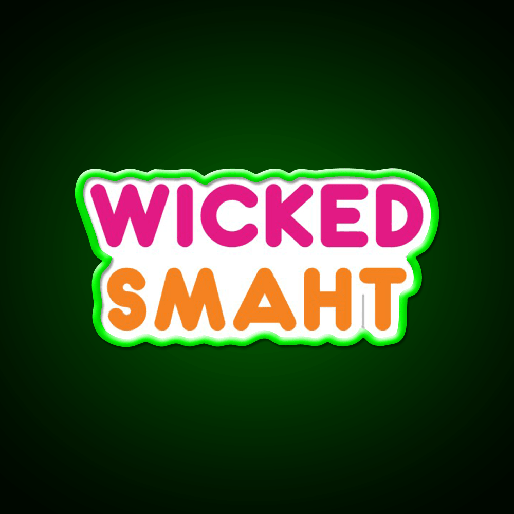 Wicked Smaht Dunkin Donuts Fast Food Led Neon Sign For Burger Place Rgb Color - Shineneon