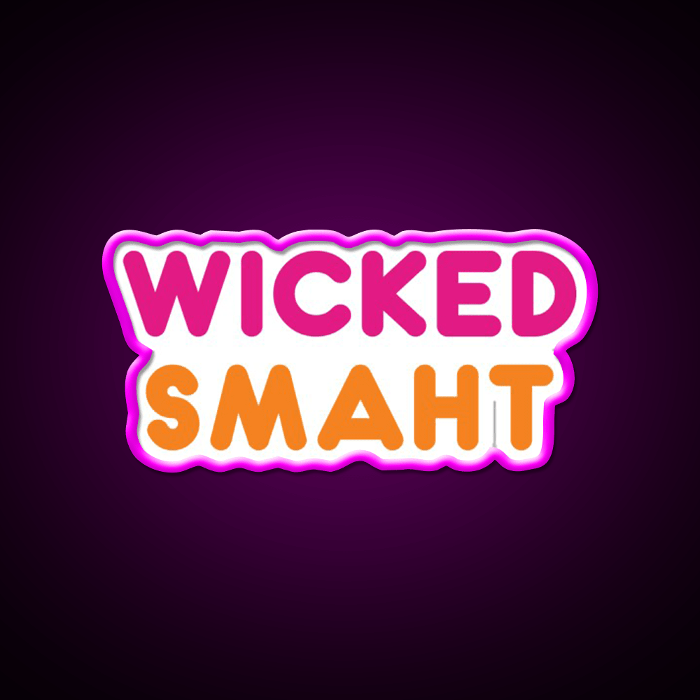 Wicked Smaht Dunkin Donuts Fast Food Led Neon Sign For Burger Place Rgb Color - Shineneon