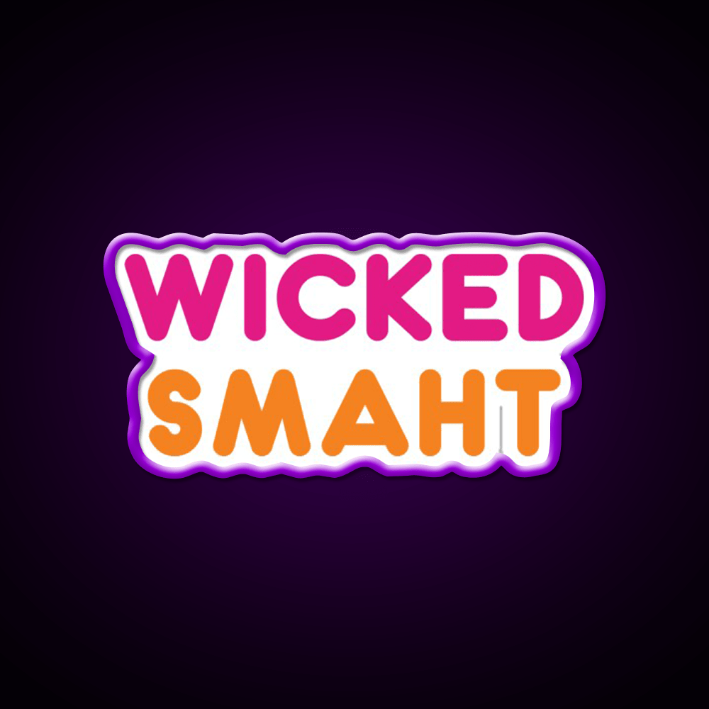 Wicked Smaht Dunkin Donuts Fast Food Led Neon Sign For Burger Place Rgb Color - Shineneon