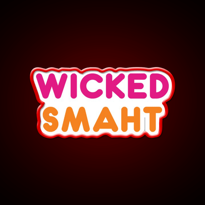 Wicked Smaht Dunkin Donuts Fast Food Led Neon Sign For Burger Place Rgb Color - Shineneon