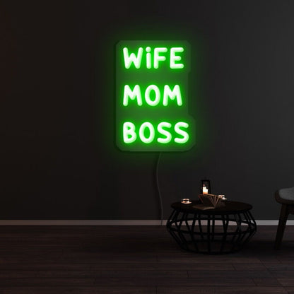 Wife Mom Boss Led Neon Sign - Shineneon