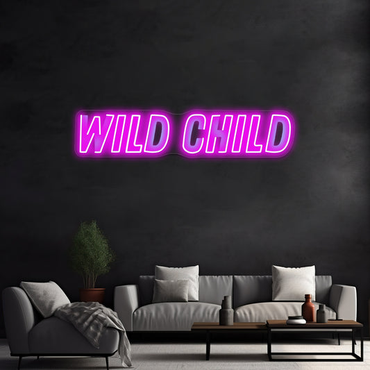 Wild Child Artwork Neon Signs Custom