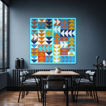 Wild Geese In Bluesyellowswood Wall Artwork Neon Signs | Shineneon