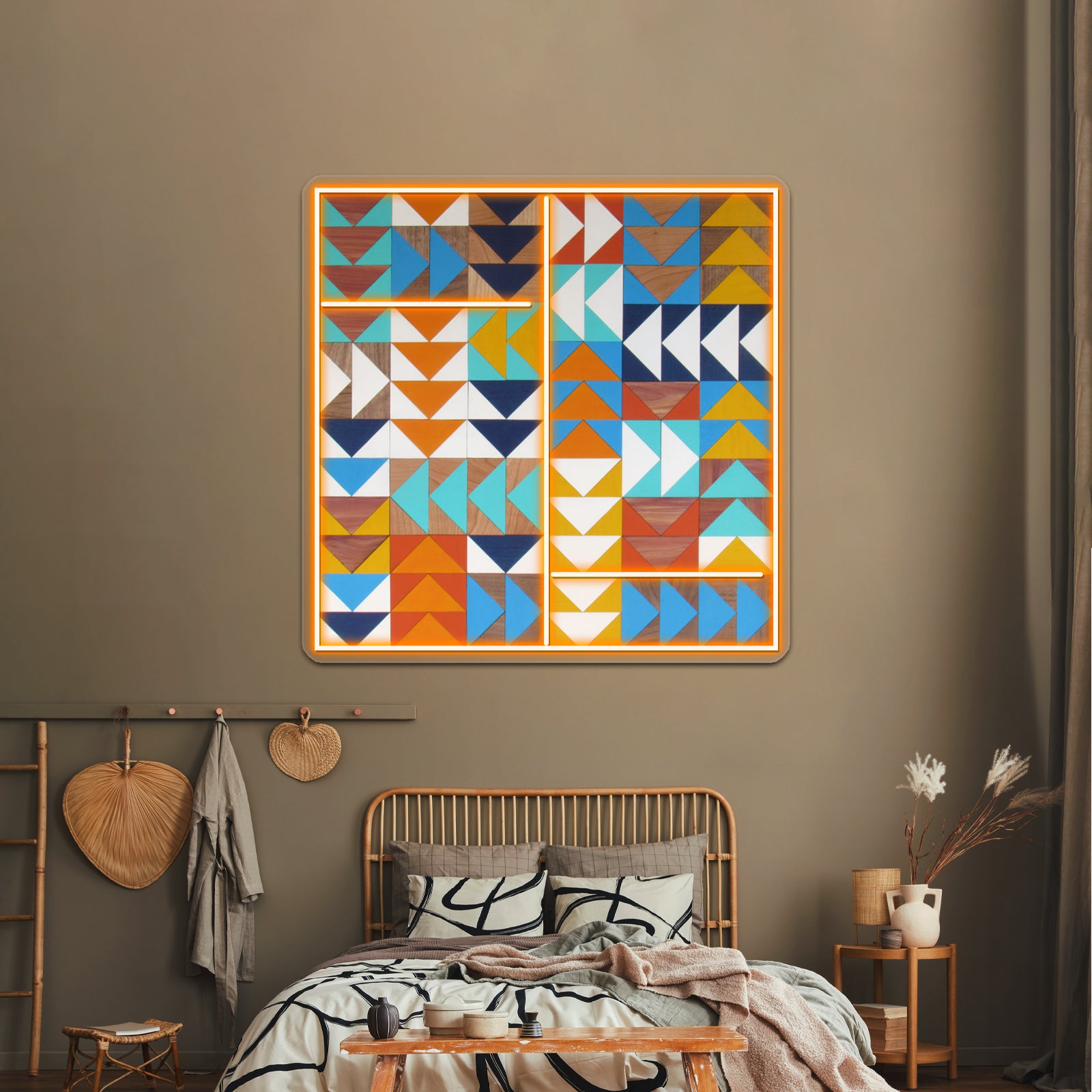 Wild Geese In Bluesyellowswood Wall Artwork Neon Signs | Shineneon