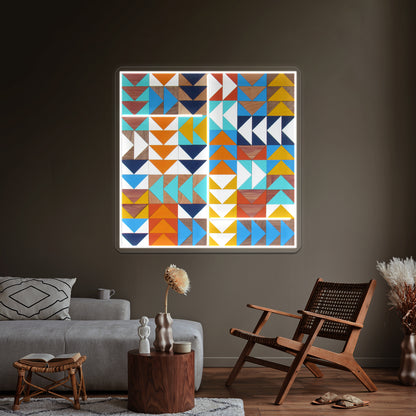 Wild Geese In Bluesyellowswood Wall Artwork Neon Signs | Shineneon