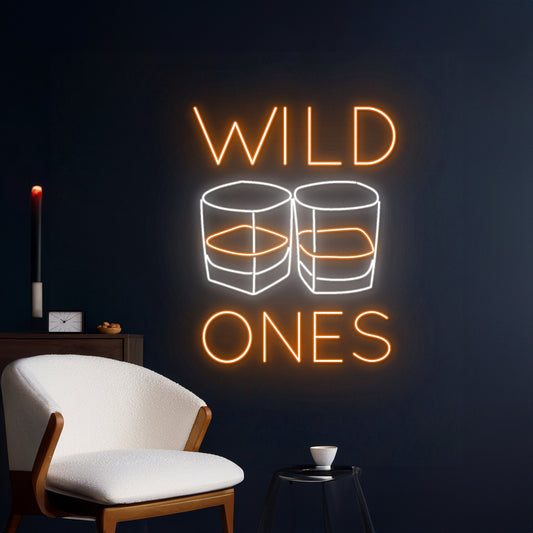 Wild Ones Whiskey Led Sign Pub Club Neon Light