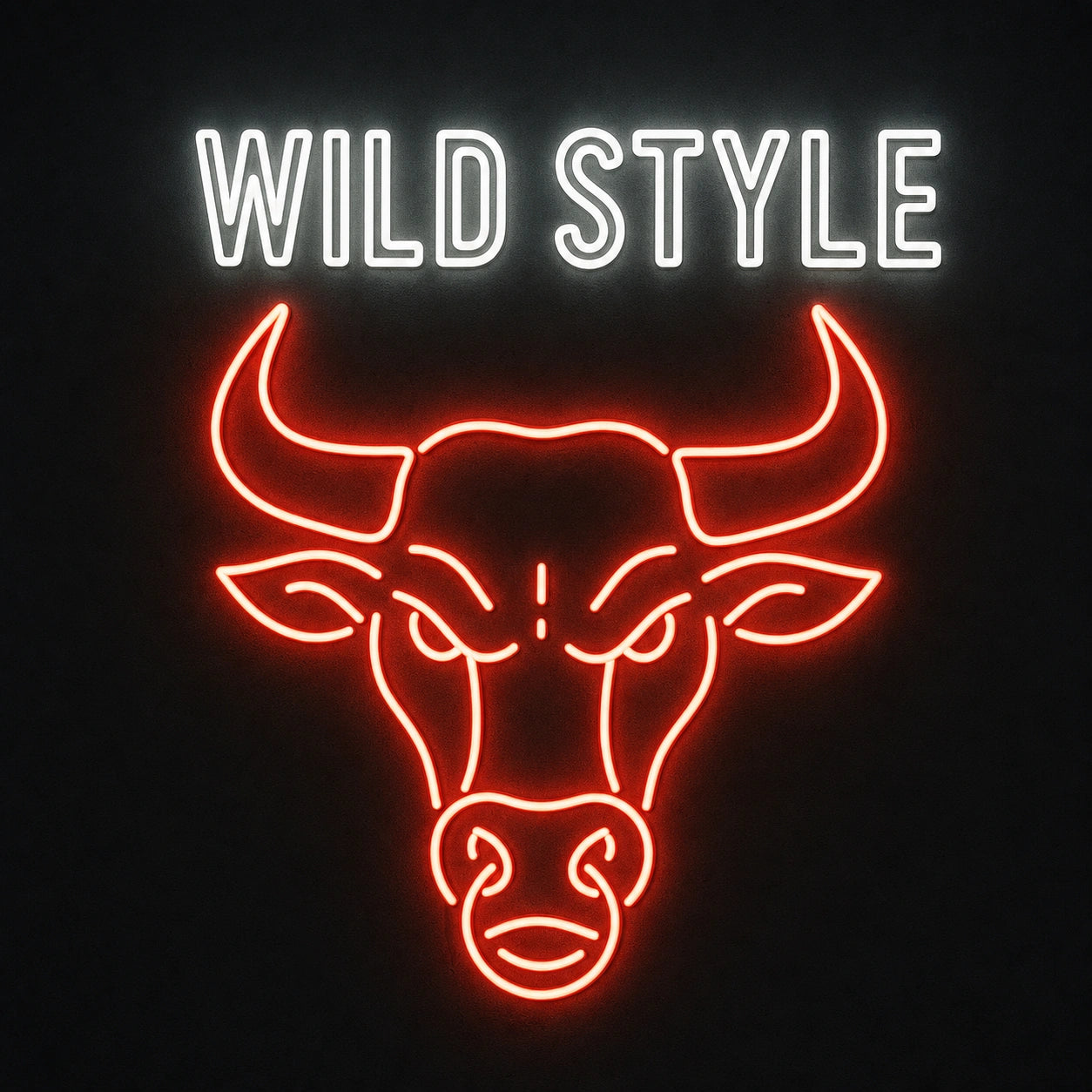 Wild Style Bull Head LED Neon Sign main product image
