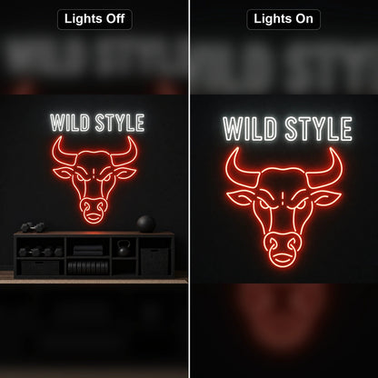 Wild Style Bull Head LED Neon Sign - Shineneon