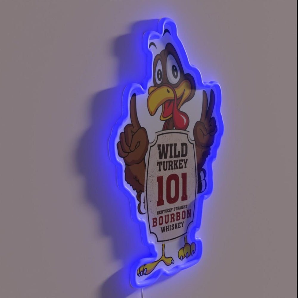 Wild Turkey Bourbon Drinking Gift Distressed Look Led Neon Sign - Shineneon