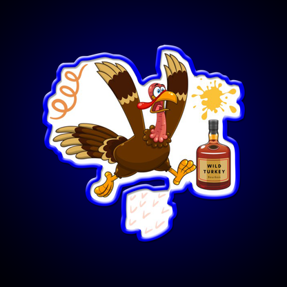 Wild Turkey Bourbon Whiskey Drink Bar Led Neon Sign Rgb Color