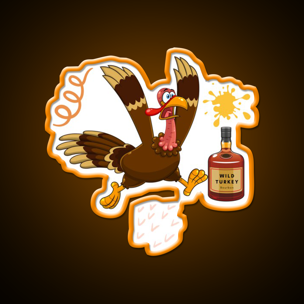 Wild Turkey Bourbon Whiskey Drink Bar Led Neon Sign Rgb Color