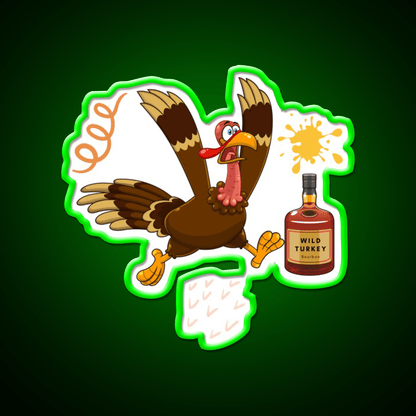 Wild Turkey Bourbon Whiskey Drink Bar Led Neon Sign Rgb Color - Shineneon