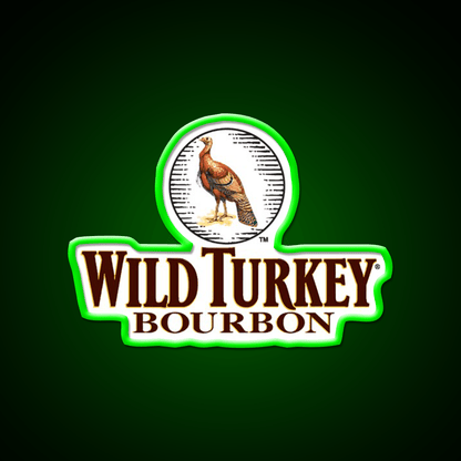 Wild Turkey Bourbon Whiskey Drink Bar Led Neon Sign Wall Art Rgb Color - Shineneon