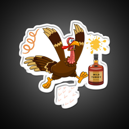 Wild Turkey Bourbon Whiskey Drink Bar Led Neon Sign Rgb Color