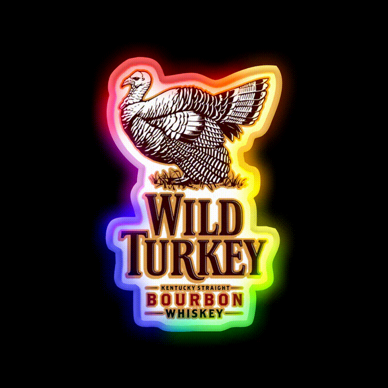 Wild Turkey Whiskey Drink Bar Led Neon Sign Rgb Color