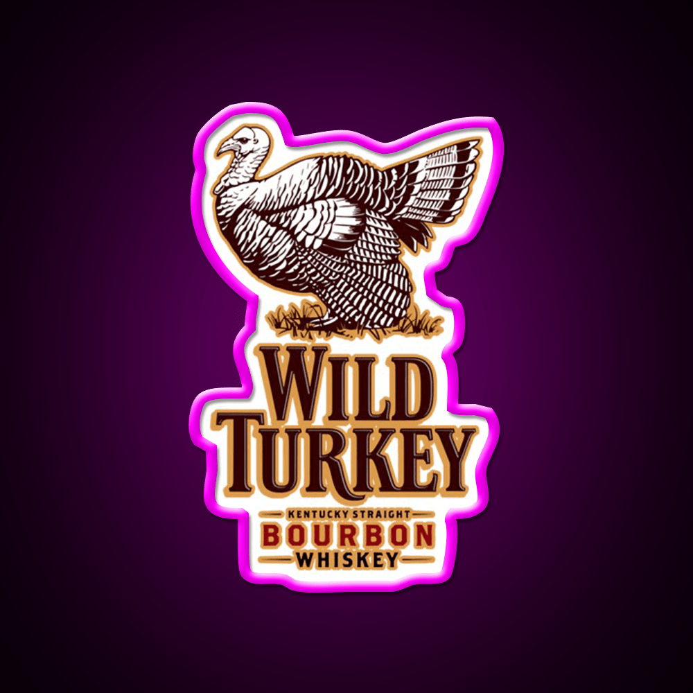 Wild Turkey Whiskey Drink Bar Led Neon Sign Rgb Color - Shineneon