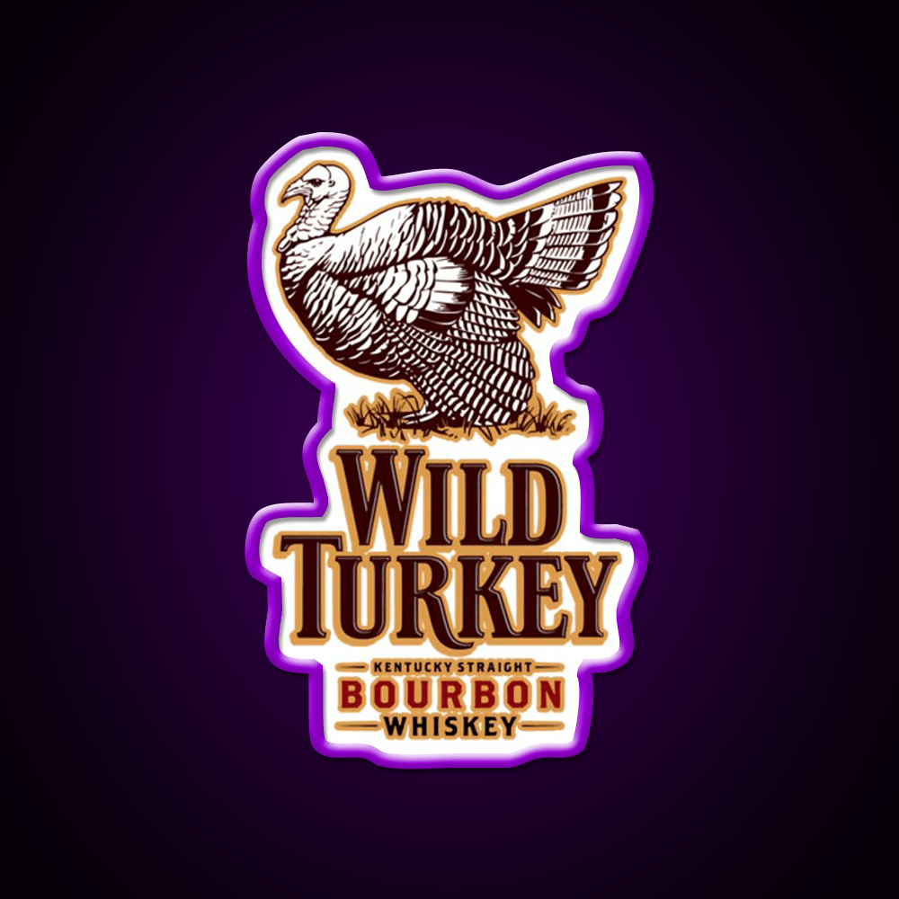 Wild Turkey Whiskey Drink Bar Led Neon Sign Rgb Color - Shineneon