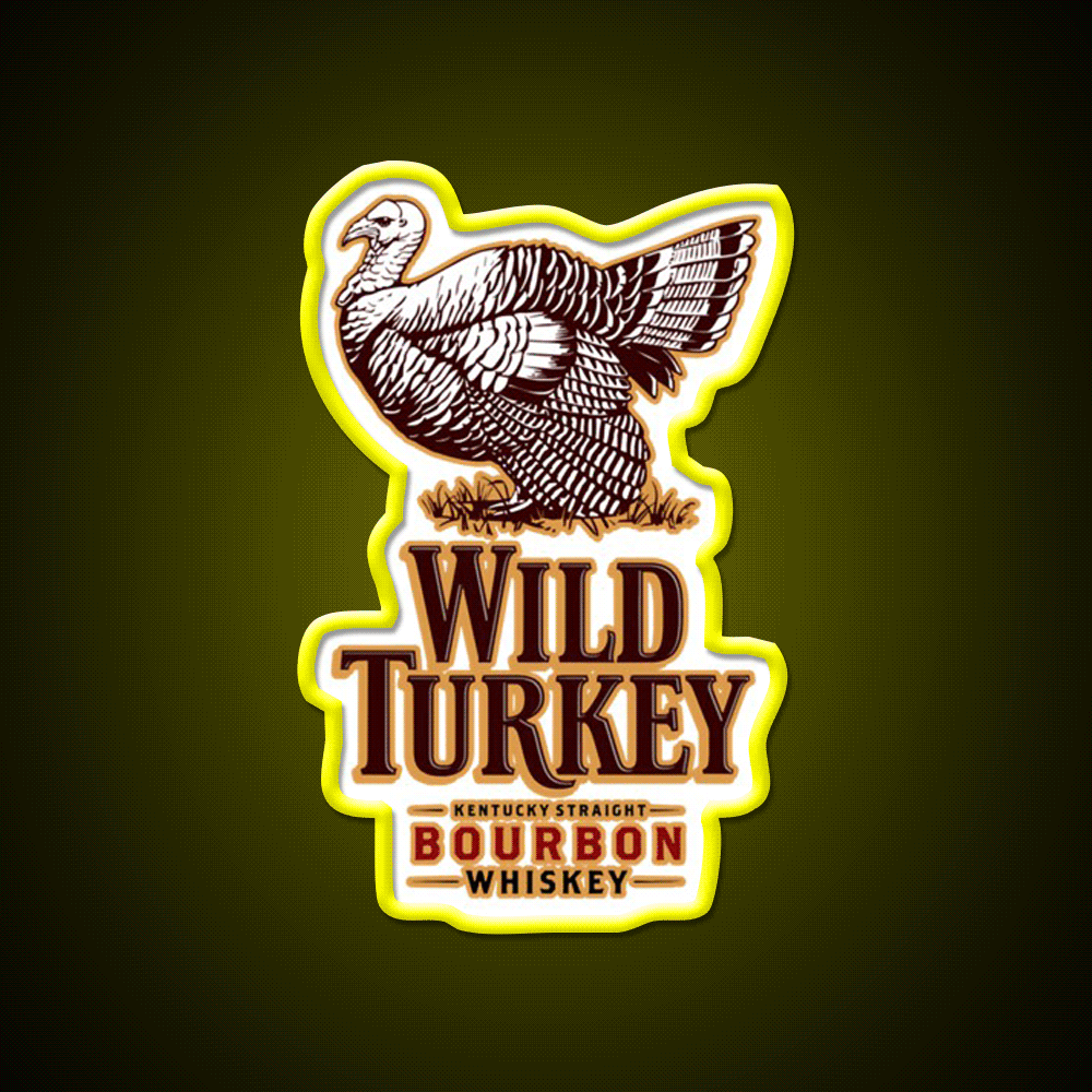 Wild Turkey Whiskey Drink Bar Led Neon Sign Rgb Color