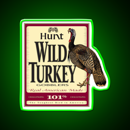 Wild Turkey Whiskey Drink Bar Led Neon Sign Wall Art Rgb Color