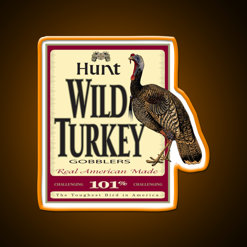 Wild Turkey Whiskey Drink Bar Led Neon Sign Wall Art Rgb Color