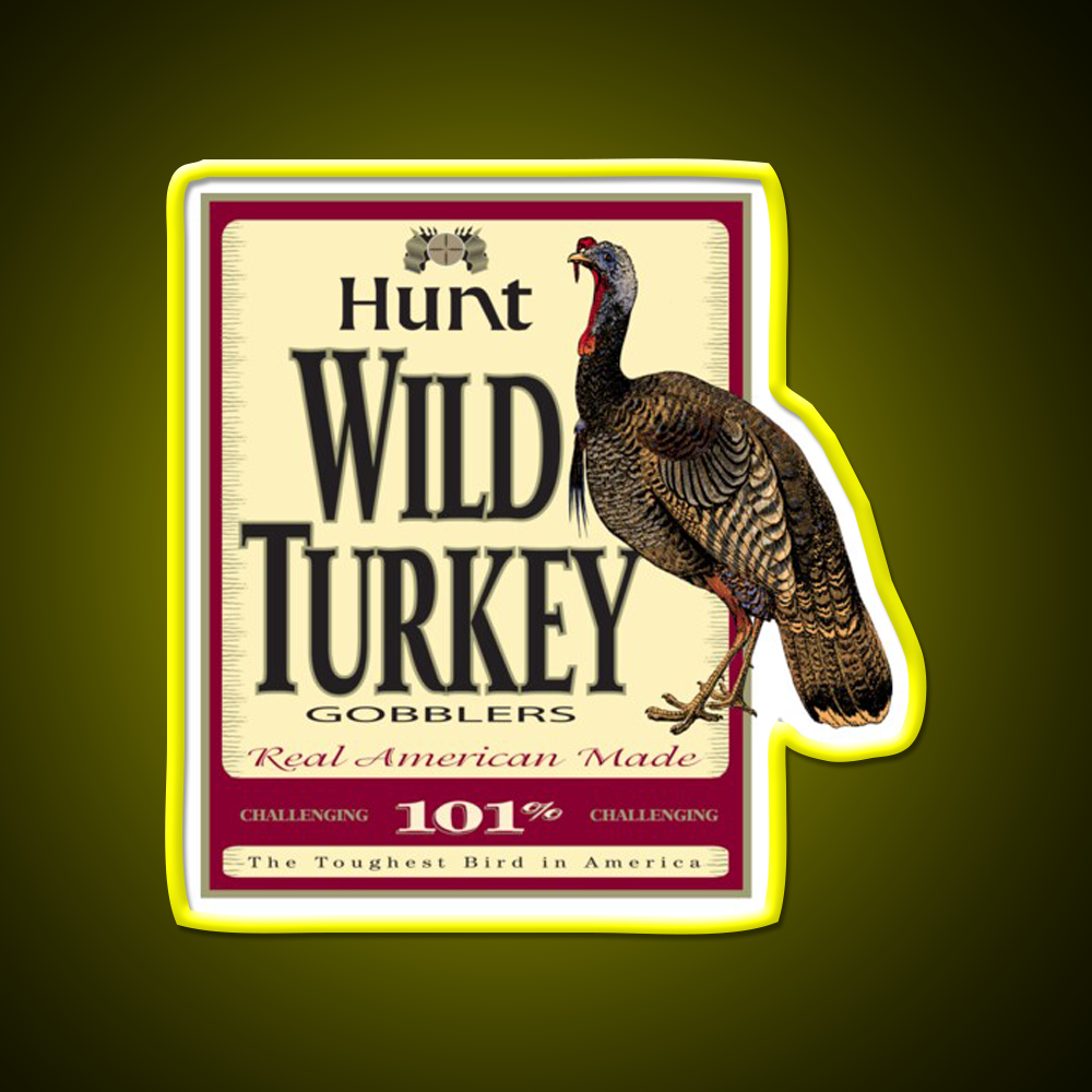 Wild Turkey Whiskey Drink Bar Led Neon Sign Wall Art Rgb Color