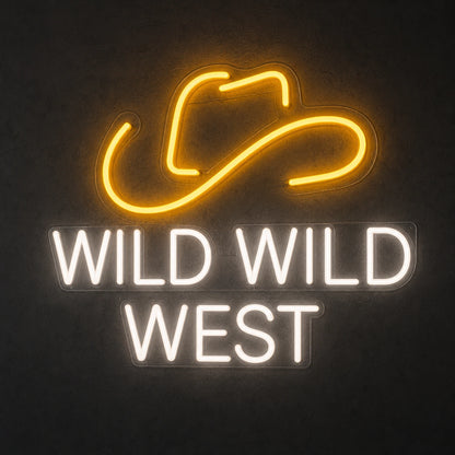 Wild Wild West Cowboy Hat LED Neon Sign main product image