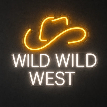 Wild Wild West Cowboy Hat LED Neon Sign - Shineneon