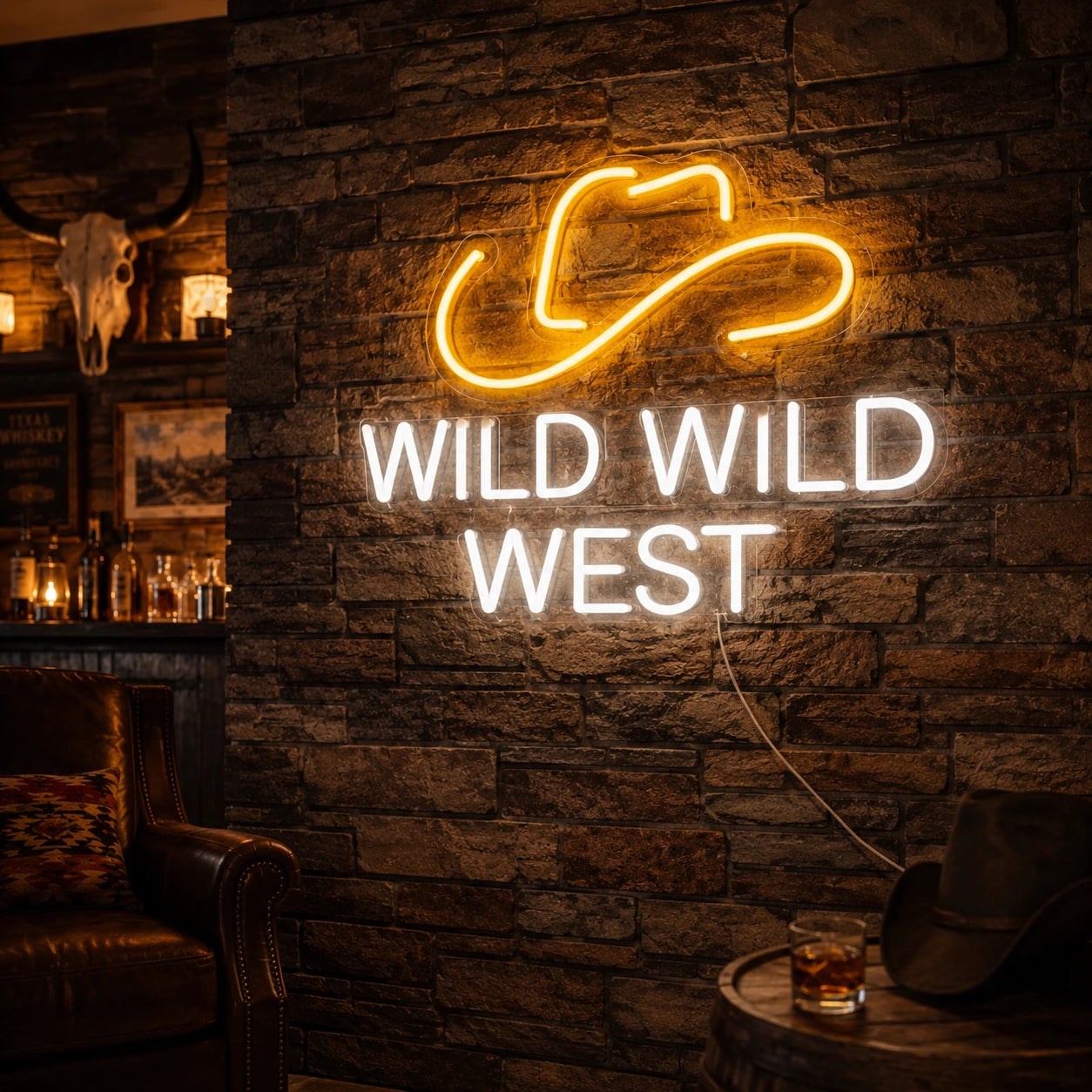 Wild Wild West Neon Sign LED Neon Sign real lifestyle scene
