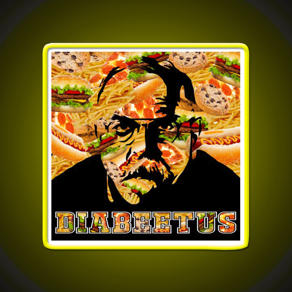 Wilford Brimley Fast Food Led Neon Sign For Burger Place Rgb Color - Custom LED neon sign front view