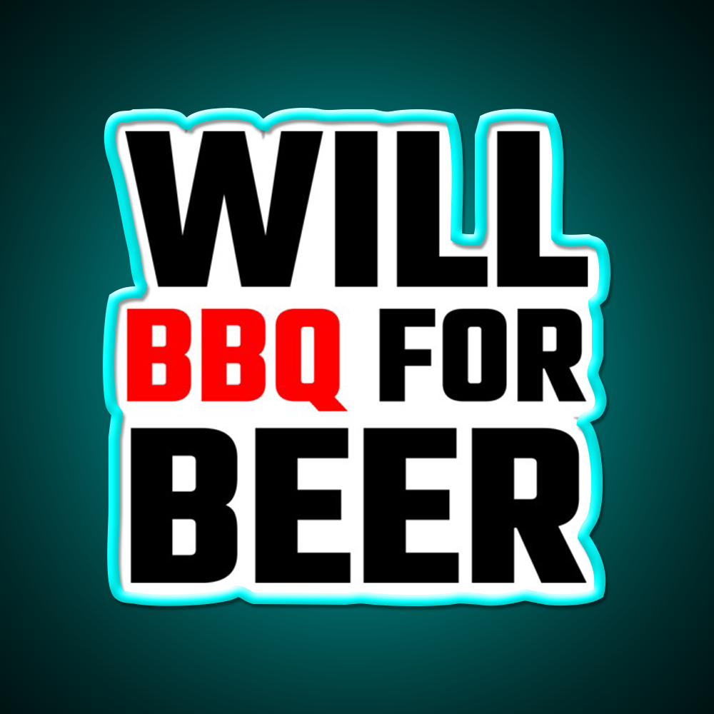 Will Bbq For Beer Bar Decor Led Neon Sign Rgb Color - Size and dimension reference