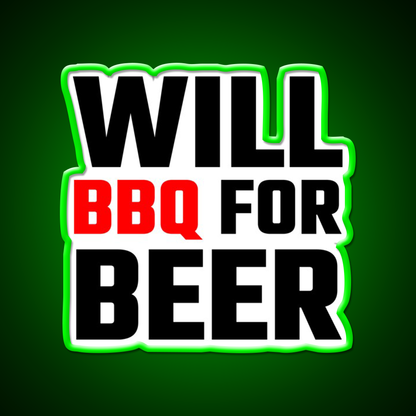 Will Bbq For Beer Bar Decor Led Neon Sign Rgb Color - LED neon sign view 8